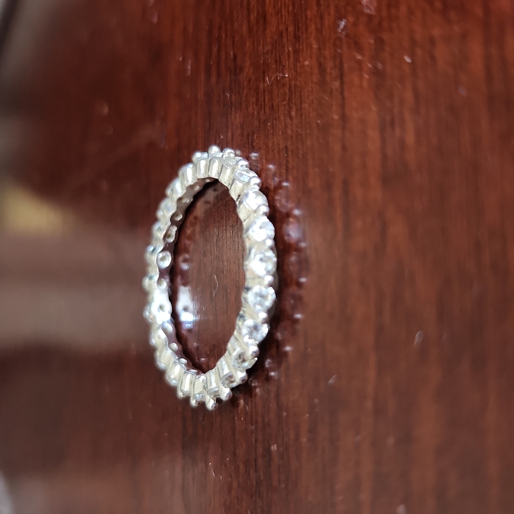 Cubic Zirconia Round Cut Eternity Band